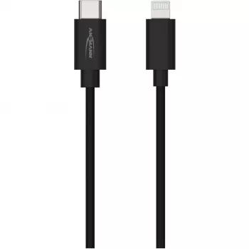 Cable para móvil Ansmann 1700-0106 negro USB C Lightning 0,12 m