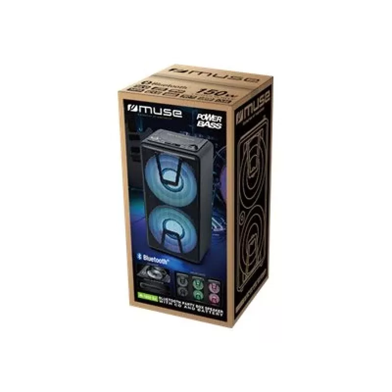 Muse | Altavoz Party Box | M-1820 DJ | 150 W | Bluetooth | Negro | Conexión inalámbrica