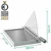 Cortapapeles de precisión Leitz Office A4+, 15 hojas, sujeción manual, acero inoxidable, A4 Maxi, 80 g/m², cristal