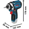Bosch GDR 12V-105 Professional 2600 RPM Negro, Azul, Rojo