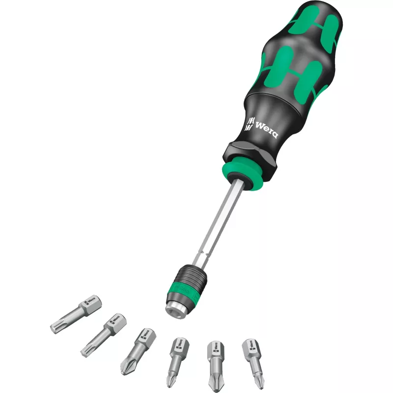 Wera Kraftform Kompakt 25 juego de destornillador con puntas, 7 uds., negro/verde