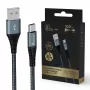 Cable USB-A a USB-C Extralink Smart Life 15W, 120 cm, trenzado de nailon, negro