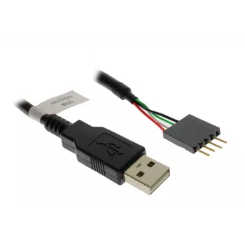 Cable USB Akasa 0,4 m USB A Negro