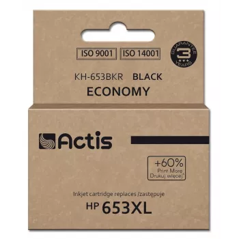 Actis KH-653BKR cartucho de tinta (equivalente a HP 653XL 3YM75AE; Premium; 20 ml; 575 páginas; negro)