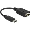 Cable USB DeLOCK 65579 USB 2.0 0,15 m USB C USB A negro