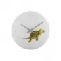Reloj NeXtime 8137 Turtle, Ø43 cm, pared, blanco/verde