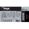Fuente de alimentación ATX Akyga Basic AK-B1-500 500 W, ventilador de 120 mm, PFC pasivo, gris