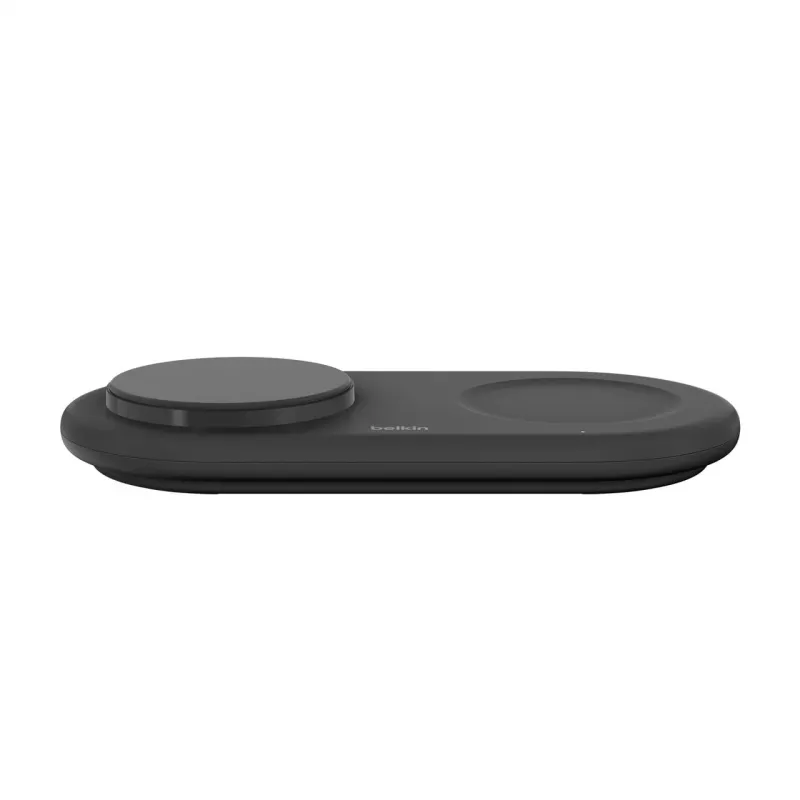 Belkin WIZ021VFBK – Estación de carga inalámbrica 2 en 1 con tecnología Qi2 15 W, negra