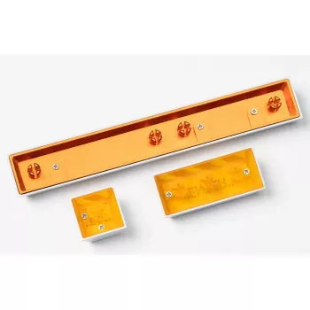 Enter Aluminum Alloy Artisan Keycap, Tecla blanca/naranja