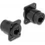Módulo D-Type DeLOCK cable de red RJ45 Cat.6A hembra a hembra negro