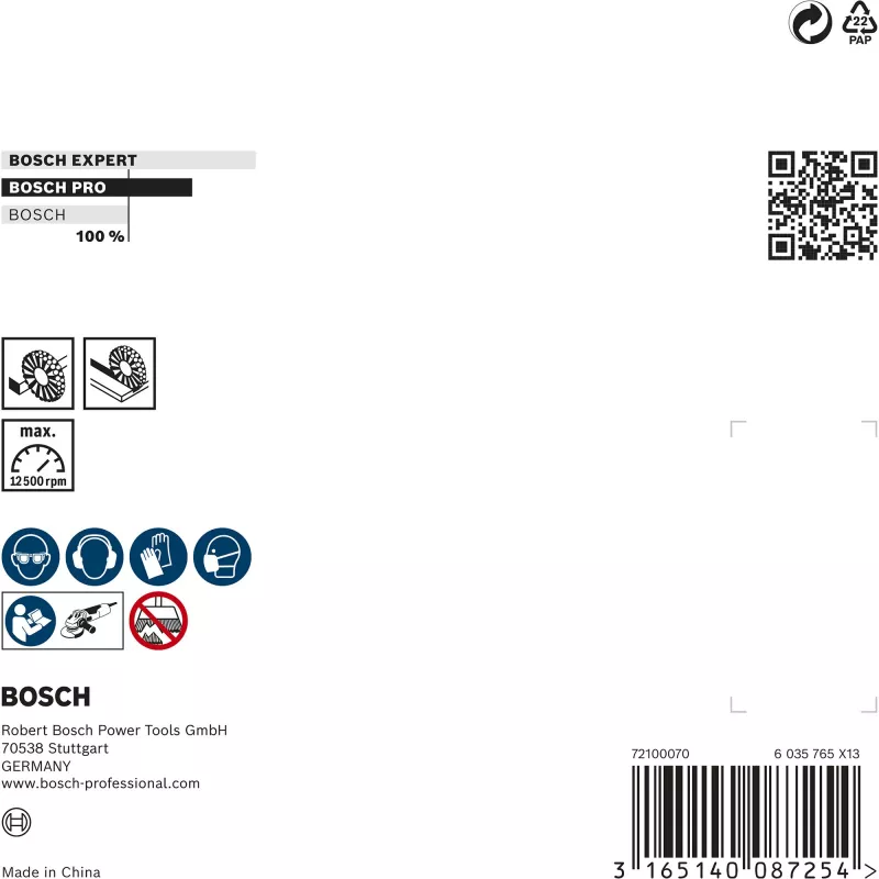 Bosch Heavy for Metal 2608622059 cepillo de disco de alambre de acero trenzado, Ø 115 mm, alambre de 0,5 mm, M14, para amoladoras angulares