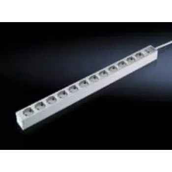 Alargador de corriente Rittal 7240.310 2m 12 tomas de CA para interiores gris