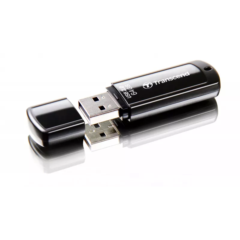 Memoria USB Transcend JetFlash 350 64GB, USB 2.0, Negro