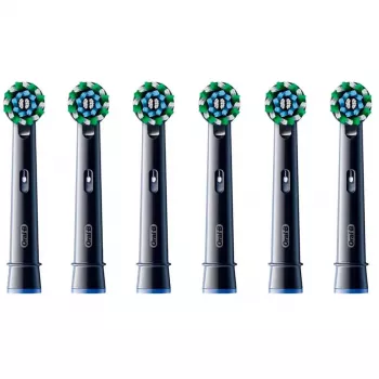 Cabezales de recambio Oral-B Pro CrossAction CleanMaximizer, negro, 6 uds.