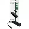 Inter-Tech Argus IT-410 - Hub - 3 x SuperSpeed USB 3.0 + 1 x 10/100/1000 - Sobremesa (88885440)