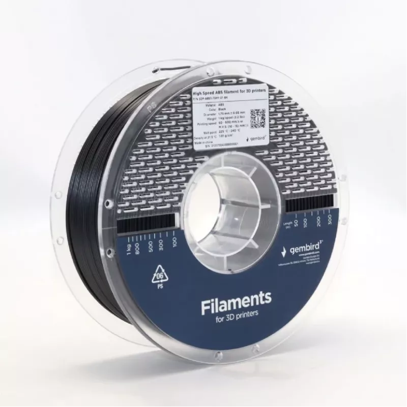 Filamento ABS High Speed, 1,75 mm, 1 kg, negro