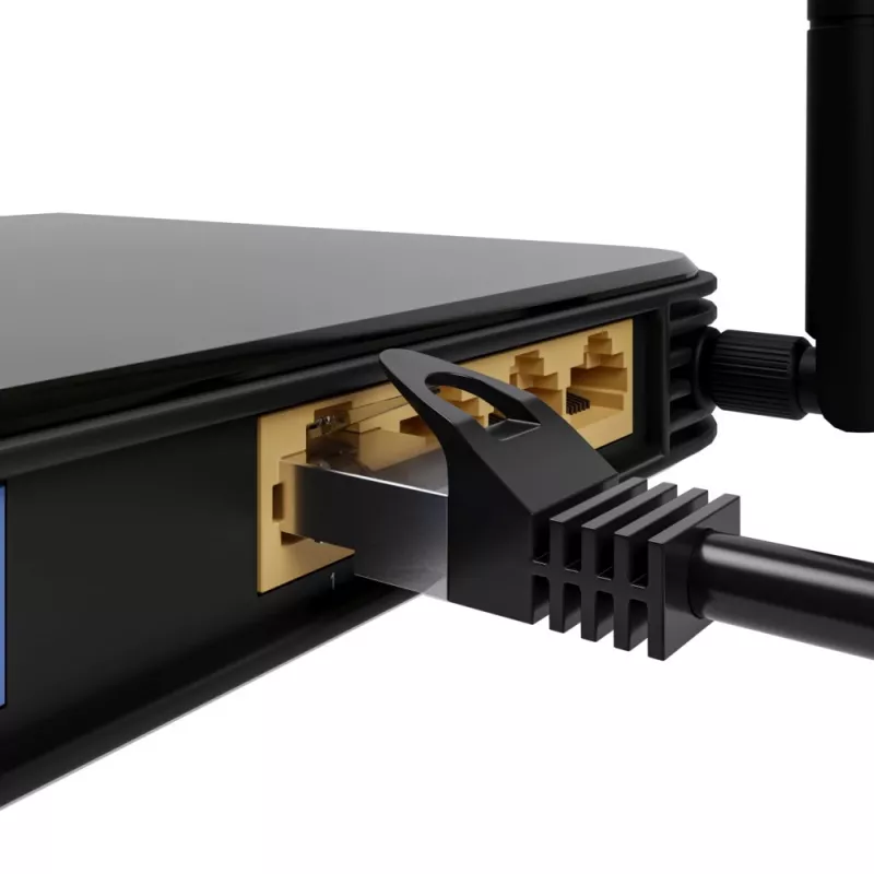 Cable de red Extralink latiguillo LAN Cat.5e RJ-45 F/UTP 0,5 m negro