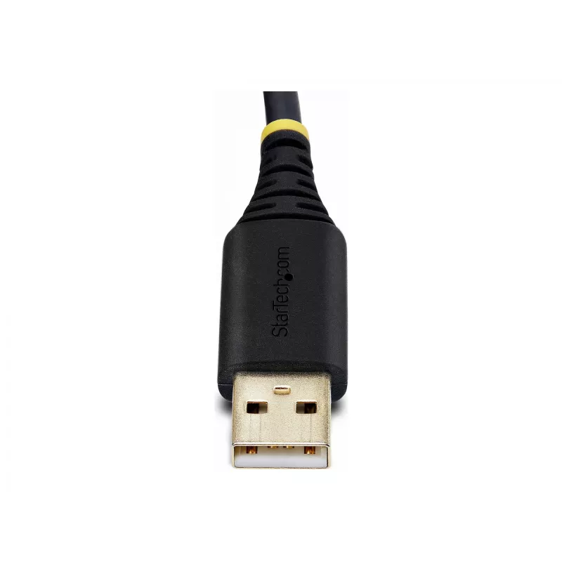 StarTech.com cable adaptador de 2ft (60cm) de 2 puertos USB a serie, tornillos/tuercas DB9 reemplazables, retención de COM, USB-A a DB9 RS232, FTDI, protección ESD de nivel 4, Windows/macOS/ChromeOS/Linux – construcción robusta en TPE