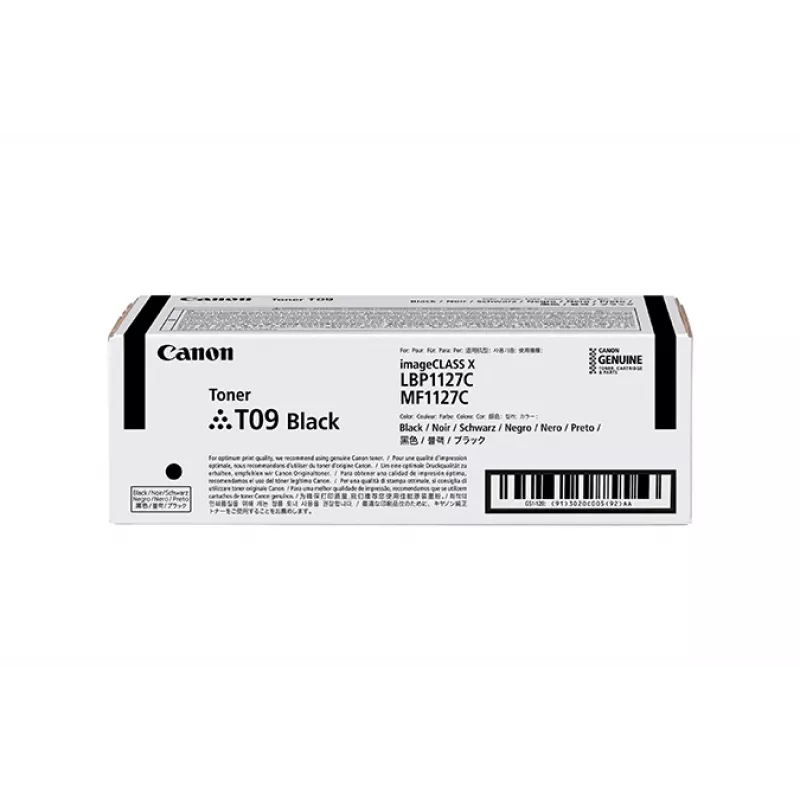 Canon TONER T09 BK cartucho de tóner 1 ud. Original Negro