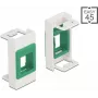 Soporte Keystone DeLOCK Easy 45 módulo 22,5 x 45 mm blanco/verde