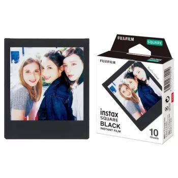 Fujifilm Instax Square BLACK - Película instantánea en color - ISO 800 - 10 tomas