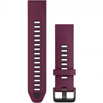 Correa de silicona para reloj GARMIN Quickfit 010-13391-04, 20 mm, grafito/rojo