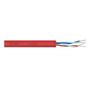 Cable de detección de incendios BITNER YnTKSY 2x2x0.8 100 m — 2 pares, conductor 0,8 mm, rollo de 100 m
