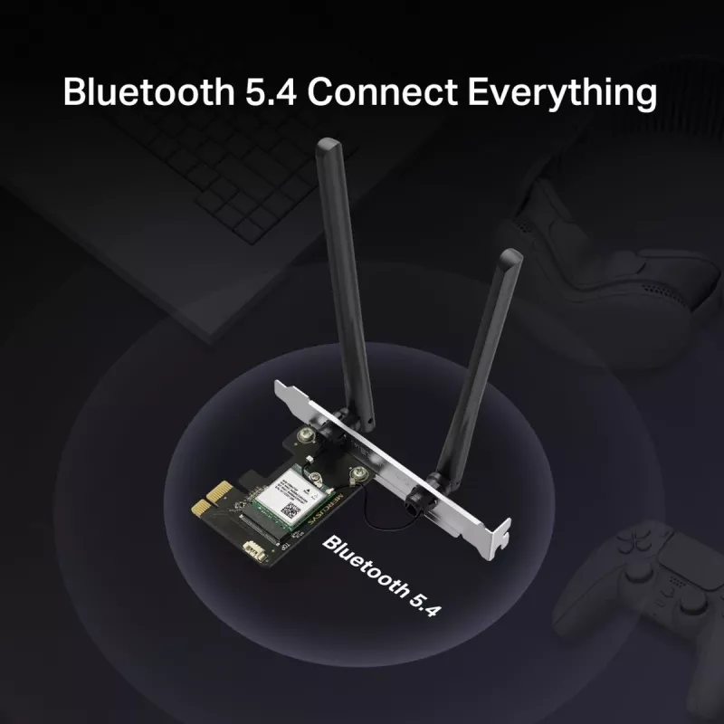 Mercusys MA70XE AX1800 Wi-Fi 6 Bluetooth adaptador PCI Express, doble banda