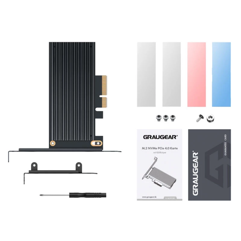 Adaptador interno M.2 PCIe GRAUGEAR G-M2PCI01 conector macho negro 128mm