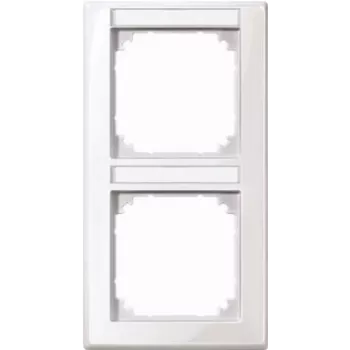 MERTEN Marco doble con portarótulos 470219 M-SMART blanco polar brillante 470219 470219 (470219)