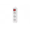 Alargador de corriente LANBERG PS1-03E-0300-W — cable de 3 m, 3 tomas AC Type E, blanco, interior