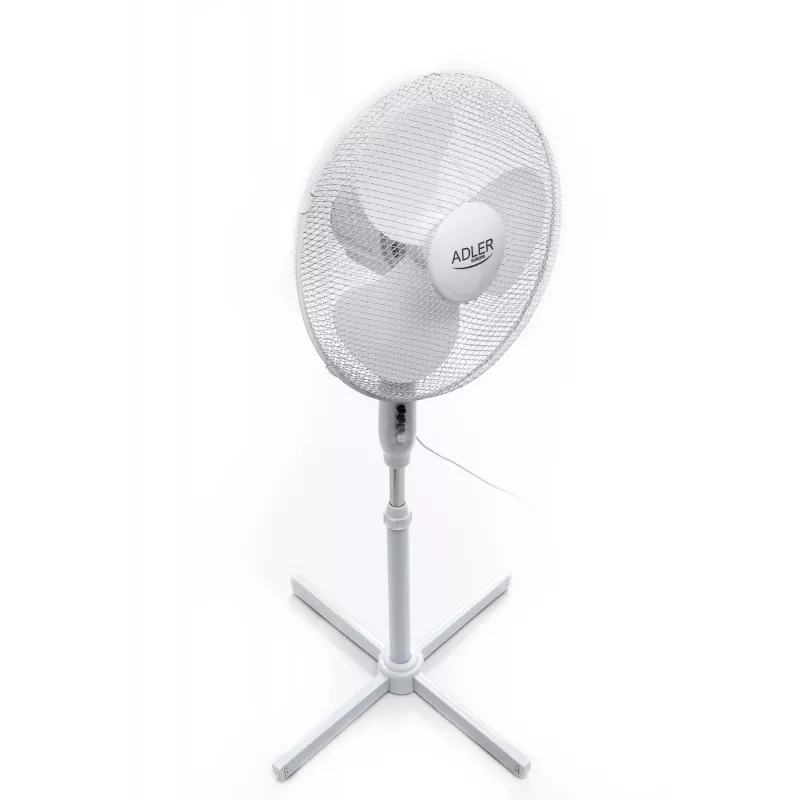 Adler | AD 7305 | Ventilador de pie | Blanco | Diámetro 40 cm | Número de velocidades 3 | Oscilación | 45 W