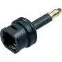 Acoplador Toslink a 3,5 mm, adaptador negro