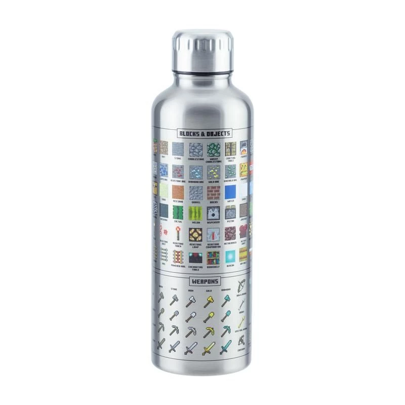 Botella de agua metálica Paladone Minecraft