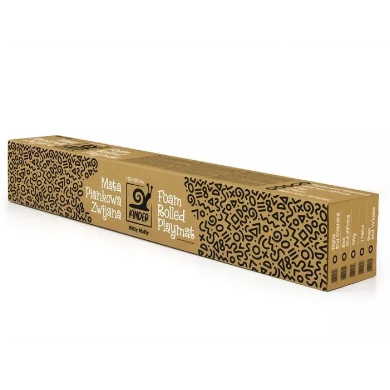 Esterilla de juego de espuma Play Foam Mat milly mally Modelo 4688 — esterilla de espuma enrollada con estampado de oso y ballena