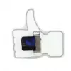 Reloj NeXtime 5185wi Mini Thumbs Up, 20,5x21 cm, pared, blanco/plata