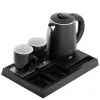 Adler AD 1387 hervidor eléctrico de hotel con bandeja y tazas, 1 l, acero inoxidable