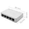 Switch de red QOLTEC 52247 5 puertos RJ45 1000 Mbit/s Gigabit no gestionado