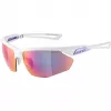 Gafas de sol ALPINA ciclismo NYLOS HR blanco-lila lente lila brillante Cat.3