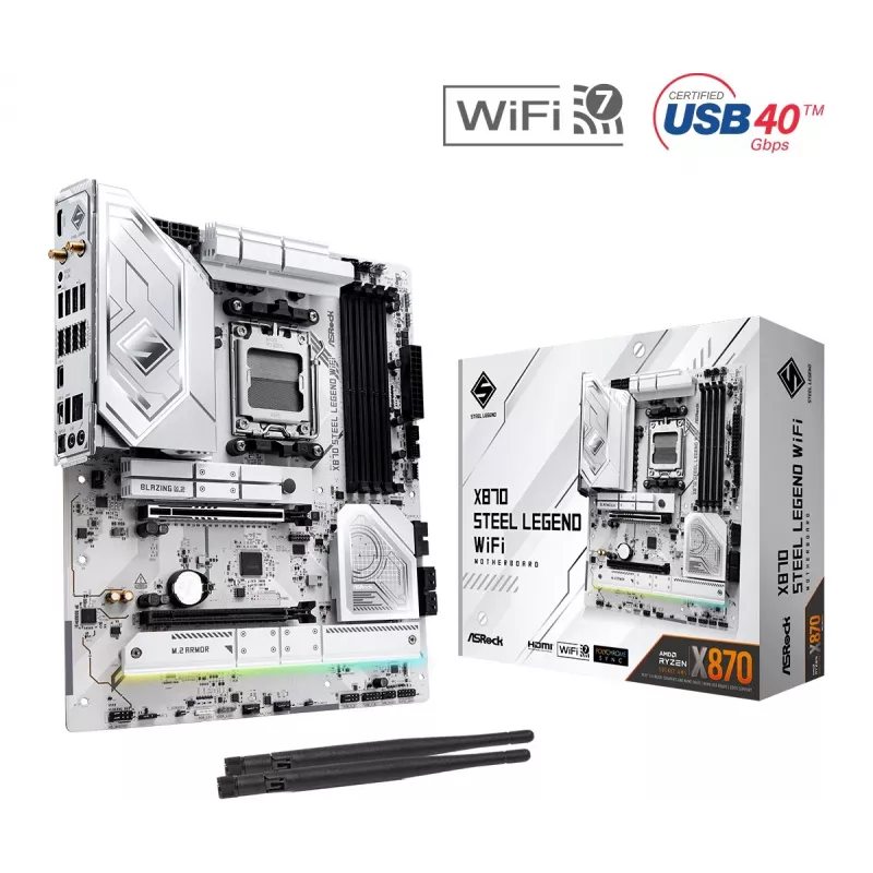 Placa base ASRock X870 Steel Legend WiFi AM5 ATX