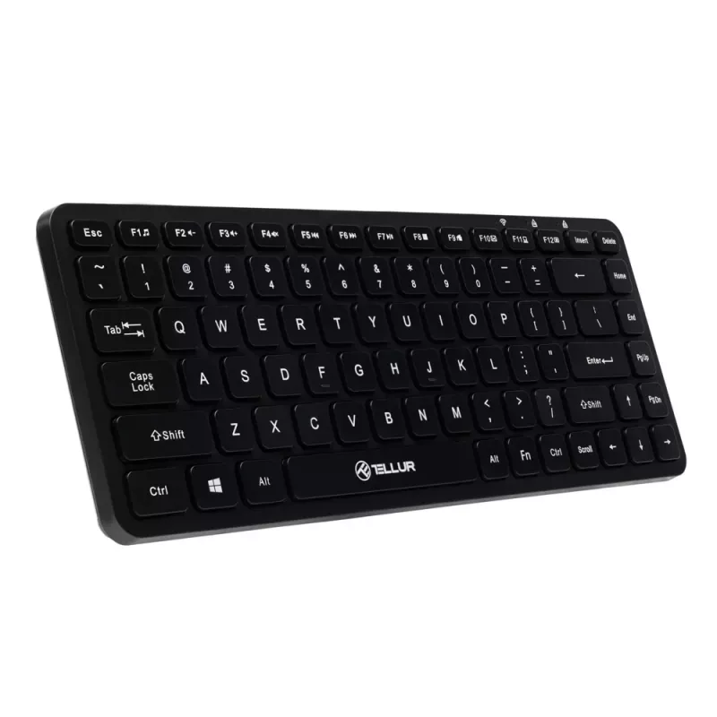 Mini teclado inalámbrico Tellur TLL491251 negro diseño compacto, formato portátil