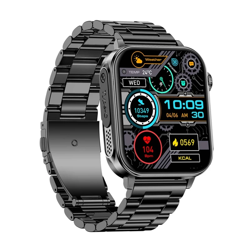 Smartwatch Colmi P80 acero negro con Bluetooth y medidor de frecuencia cardíaca