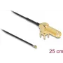 Cable coaxial DeLOCK 12028 0,25 m SMA I-PEX MHF4 negro