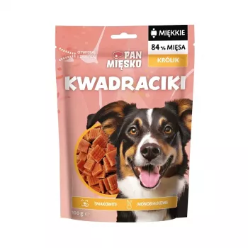 Snack para perros Pan Mięsko Soft Rabbit Squares 100 g