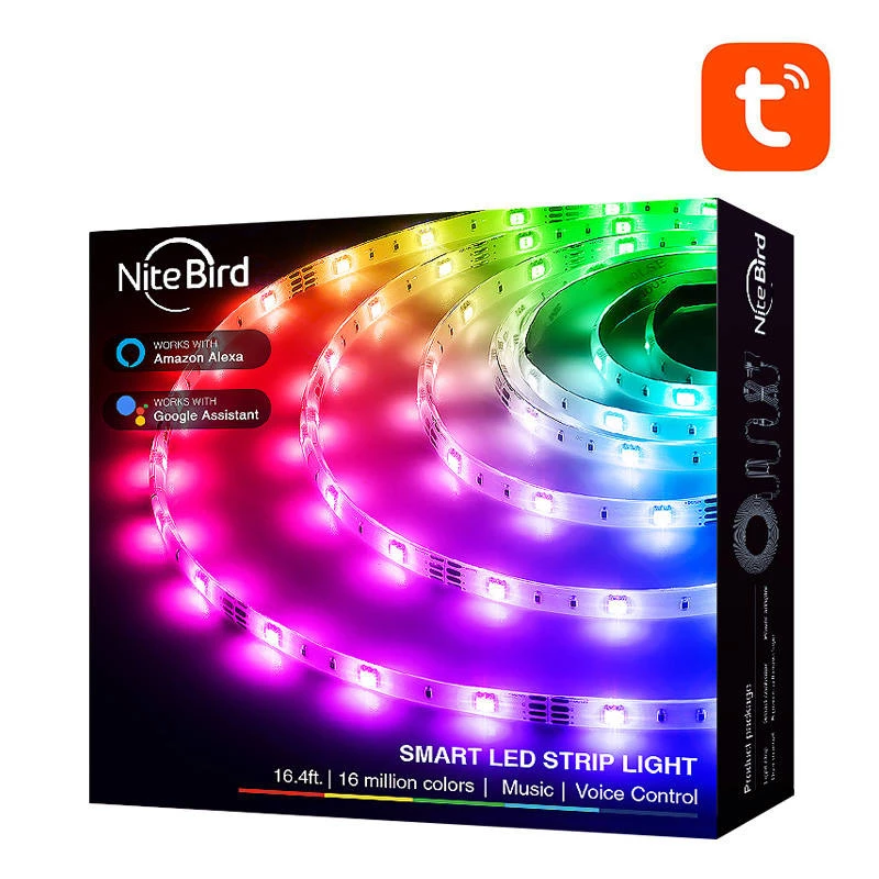 Tira de luz LED NiteBird SL3 de gosund | nitebird — Smart WiFi RGB, 2×5 m, Tuya