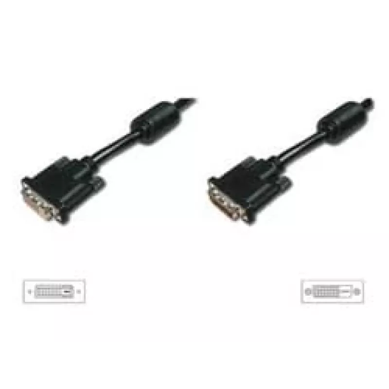 Cable alargador DVI-D DIGITUS 2 m, DVI-D a DVI-D, negro
