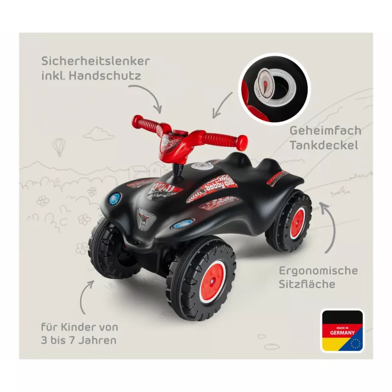 Coche correpasillos infantil BIG Quad Racing BIG Bobby 56413, rojo, cuatro ruedas, diseño robusto
