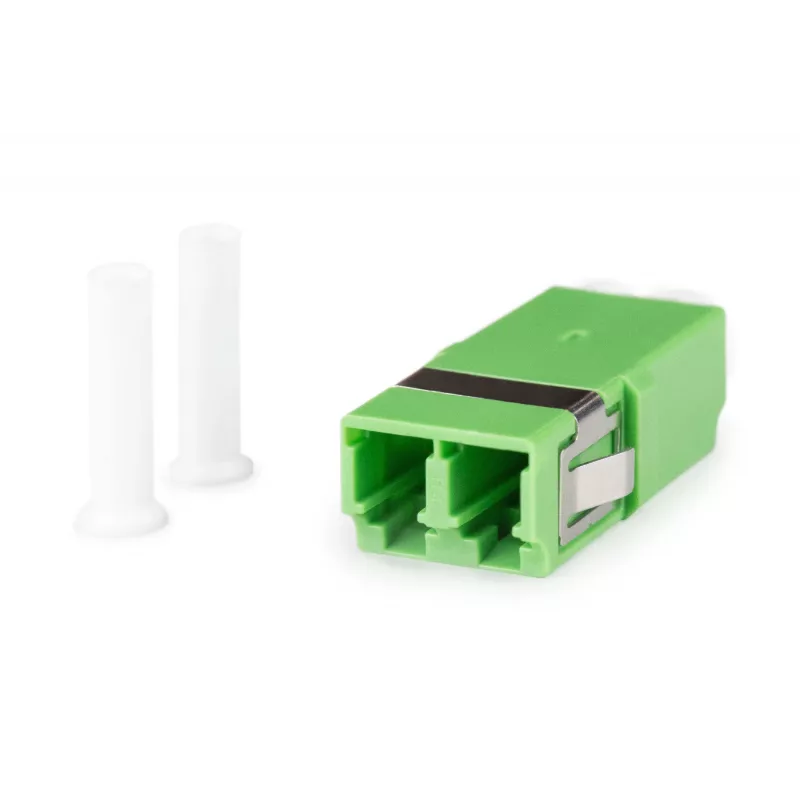 DIGITUS DN-96007-1APC-OF Acoplador de fibra óptica LC/APC dúplex, monomodo OS2, sin brida, verde