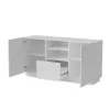 Cómoda Cama Meble LIVERTI 150x42x78 cm, blanco, aglomerado, 1 cajón