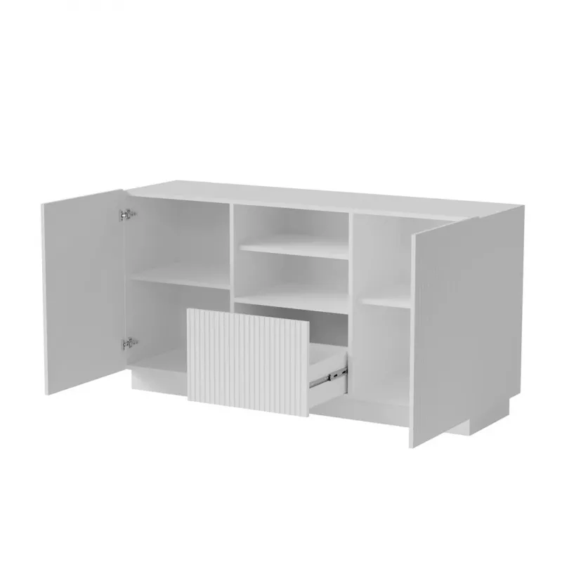 Cómoda Cama Meble LIVERTI 150x42x78 cm, blanco, aglomerado, 1 cajón